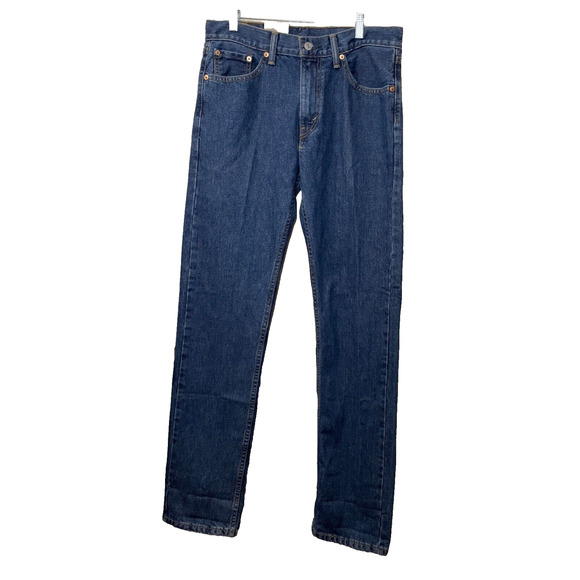 NWT Levis 505 Regular Fit Jeans Medium Blue 100% Cotton W30 L 34 - Picture 1 of 10